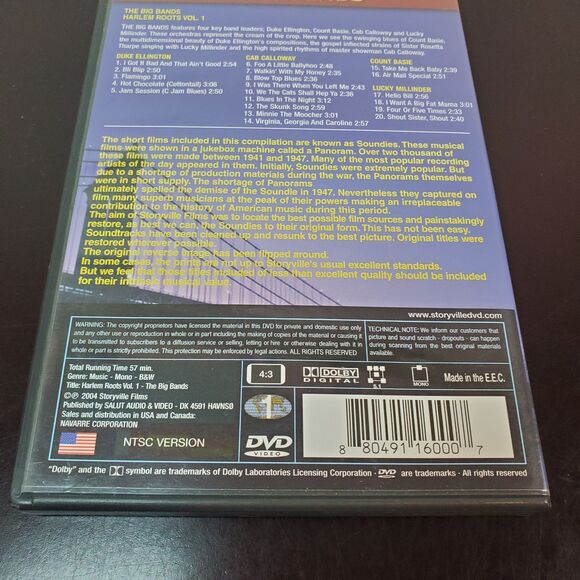 Harlem Roots, Vol. 1: The Big Bands [DVD] UNTESTED - Picture 3 of 5